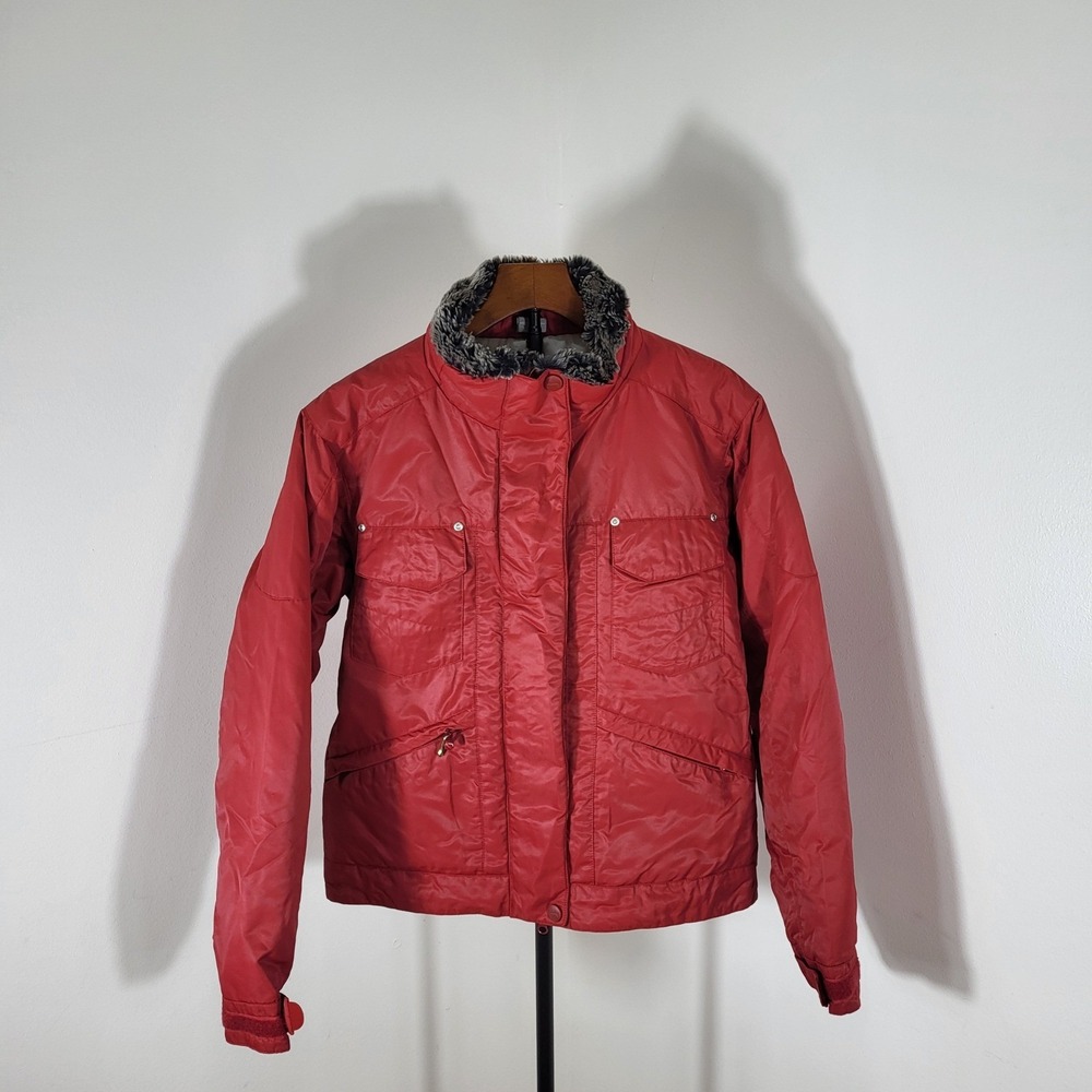 Polar Edge Red Ski Jacket Thinsulate Insulated Faux Fur Collar Water Resistant